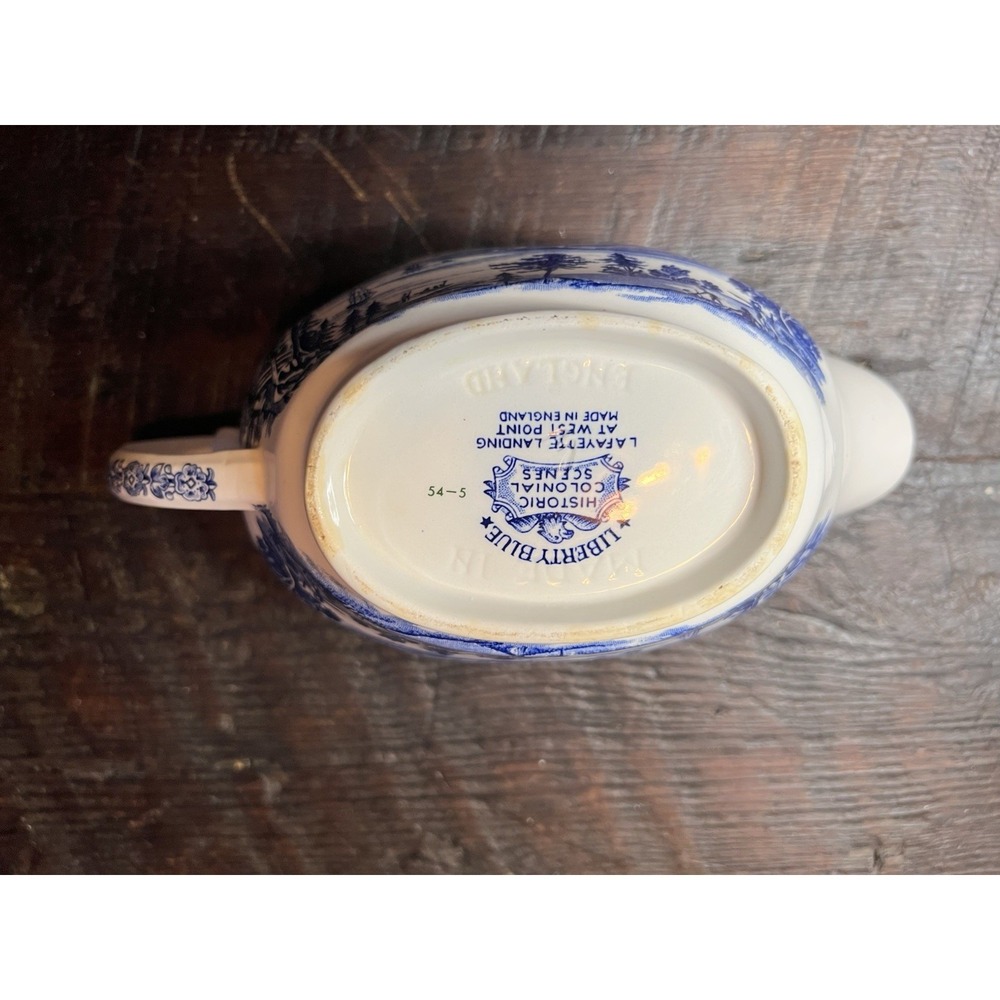 Liberty Blue Lafayette Landing @ West Pt. Gravy Boat England - Picture 4 of 4